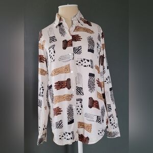ISHYU Vintage Blouse. 100% Silk. Size: 4